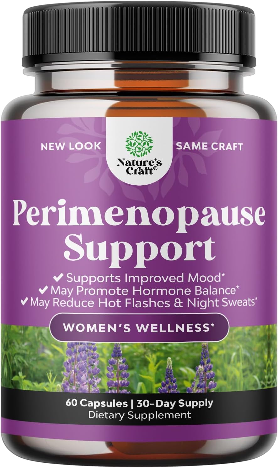 Complete Perimenopause Supplement For Women - Multibenefit Menopause Relief For Women With Maca Root Vitex Berry  Black Cohosh For Hot Flashes Night Sweats Hormone Balance And Mood Support (1 Month)