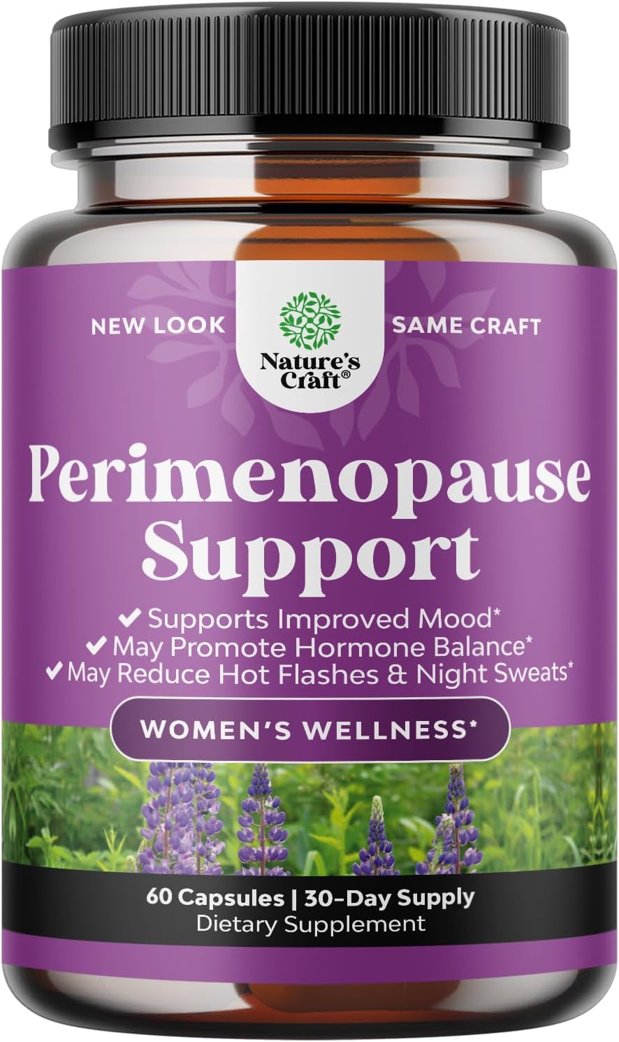 Complete Perimenopause Supplement for Women - Multibenefit Menopause Relief for Women with Maca Root Vitex Berry  Black Cohosh for Hot Flashes Night Sweats Hormone Balance and Mood Support (1 Month)