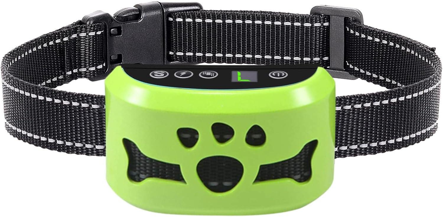 Dog Bark Collar, BXQ Anti Bark Collars for Large Medium Small Dogs with 7 Level Sensitivity Adjustable and 4 Stop Barking Modes, Rechargeable Bark Collar No Shock for Dogs with Beep Vibration Shock