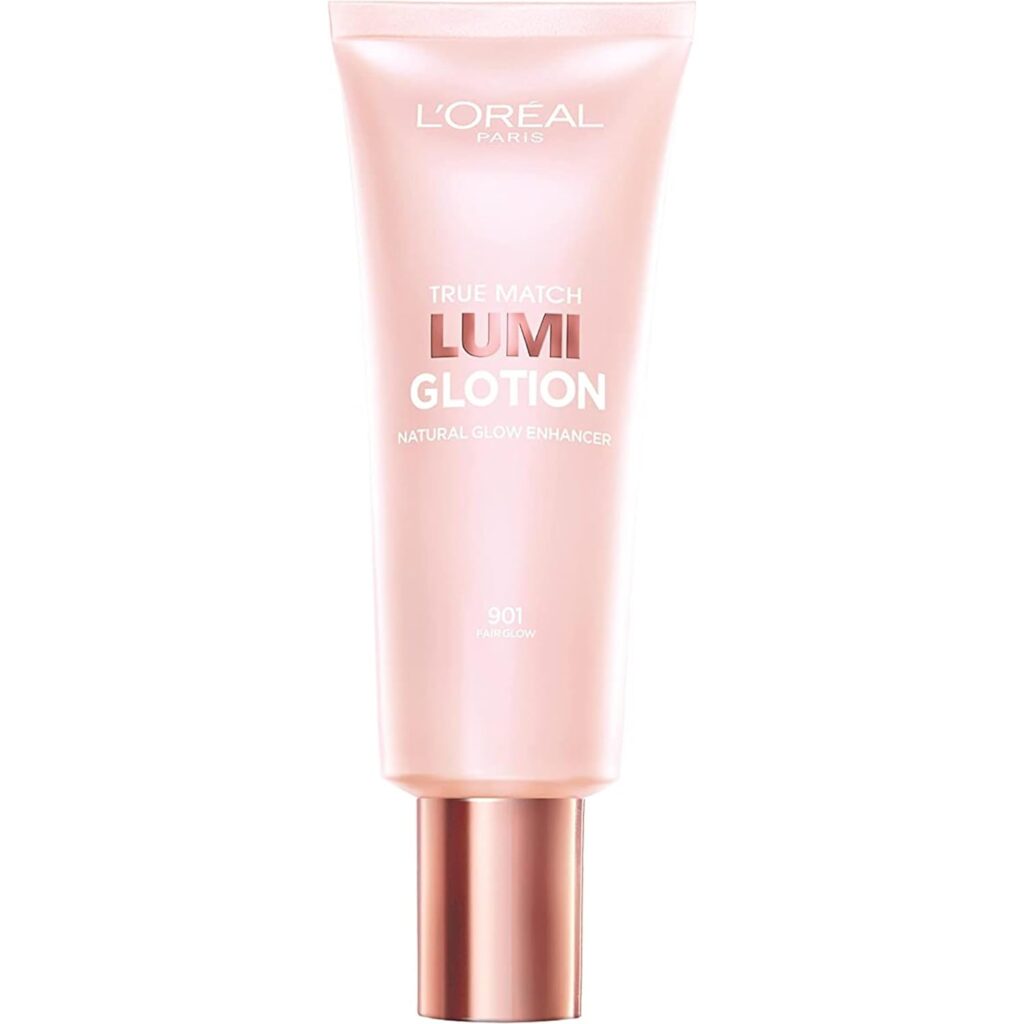 LOreal Paris Makeup True Match Lumi Glotion, Natural Glow Enhancer, Illuminator Highlighter Skin Tint, for an All Day Radiant Glow, Light, 1.35 Ounces