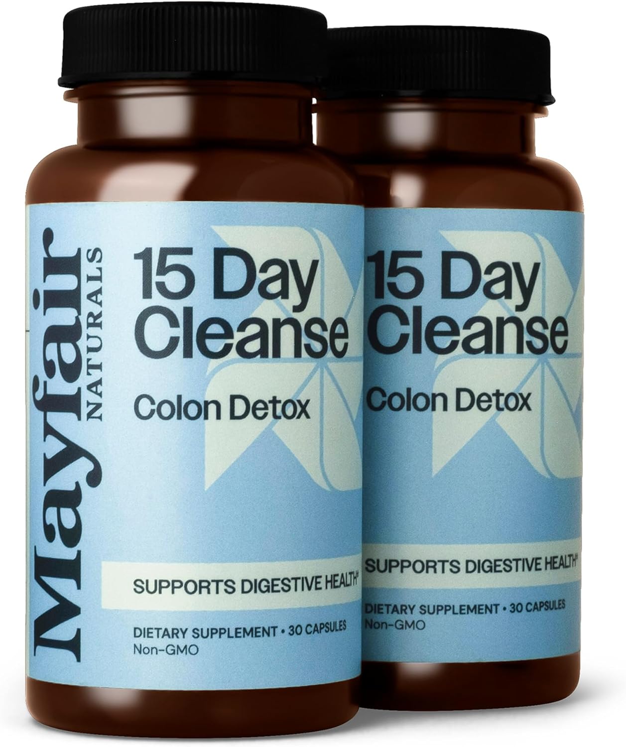 Mayfair Naturals 15 Day Cleanse Colon Detox, Dietary Supplement, 30 Capsules, Natural Laxative For Constipation And Digestive Health Supplement