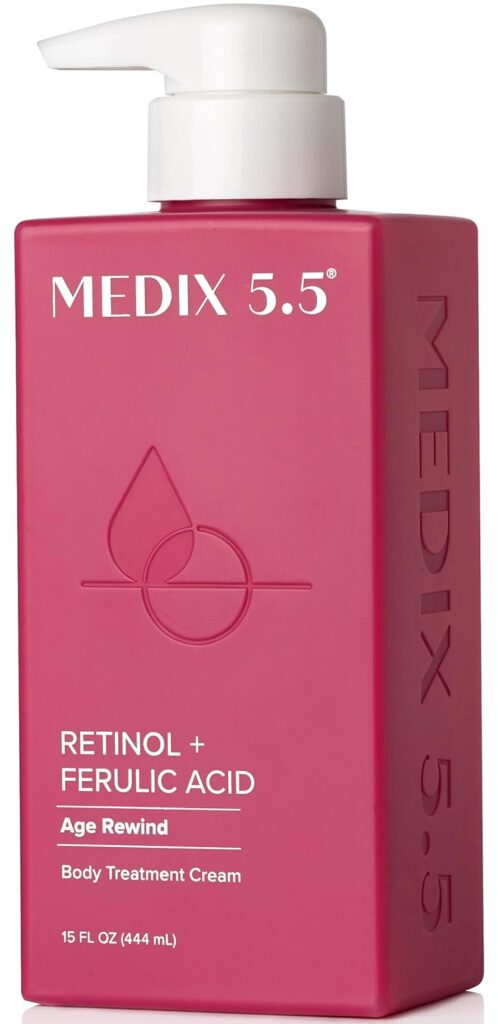 Medix Retinol Body Lotion - Firming Moisturizer for Crepey, Sagging, Sun Damaged Skin - 15 Fl Oz