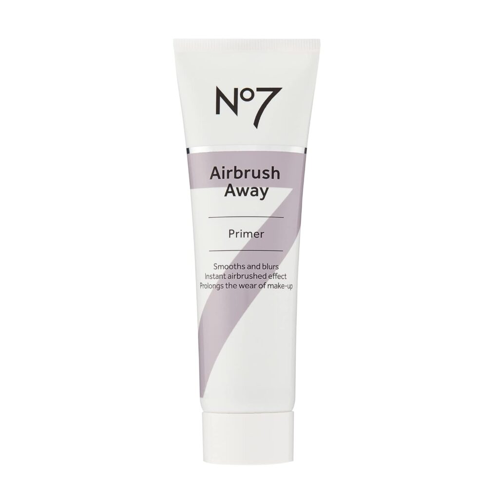 No7 Airbrush Away Primer - Hydrating Makeup Primer With Hyaluronic Acid for Face - Smooths Appearance of Fine Lines  Wrinkles for Seamless Makeup Application (30ml)