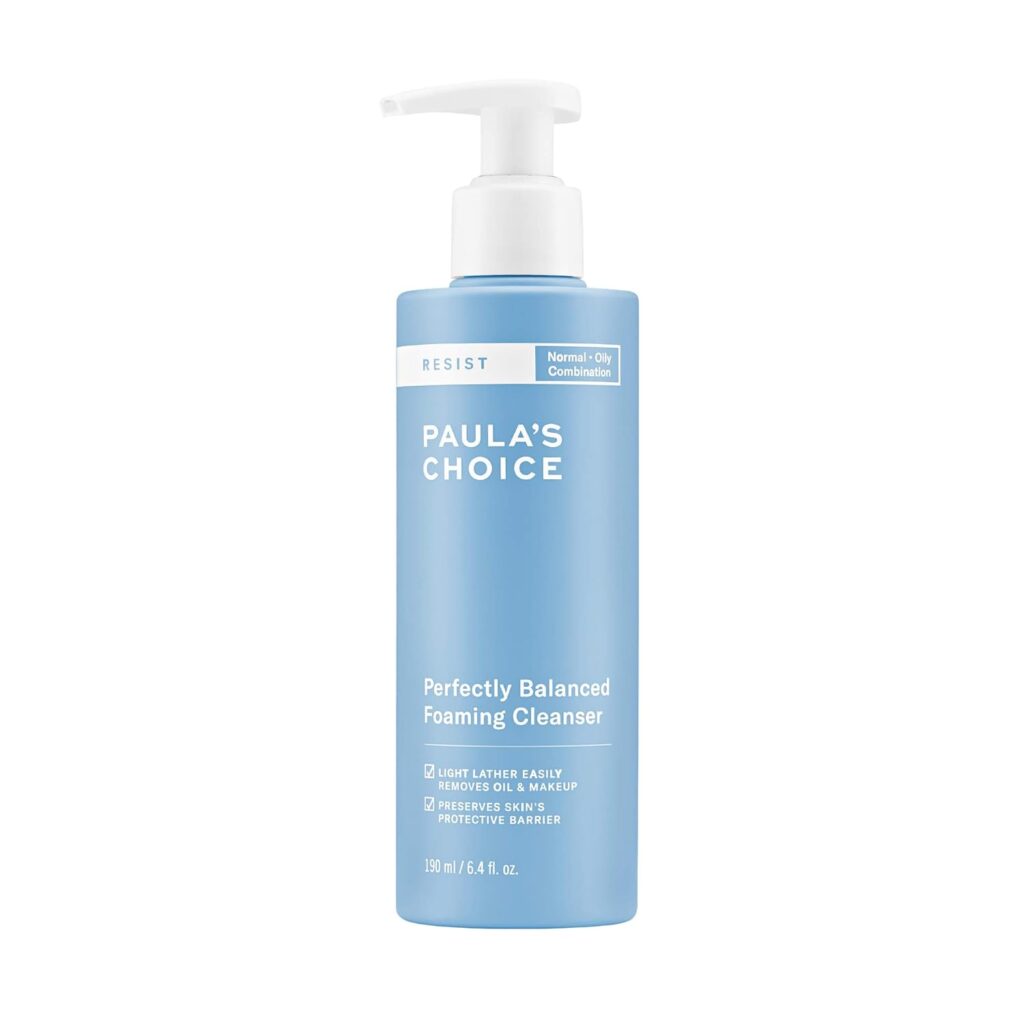 Paulas Choice RESIST Perfectly Balanced Foaming Cleanser, Hyaluronic Acid Aloe, Anti-Aging Face Wash, Large Pores Oily Skin, 6.4 Ounce