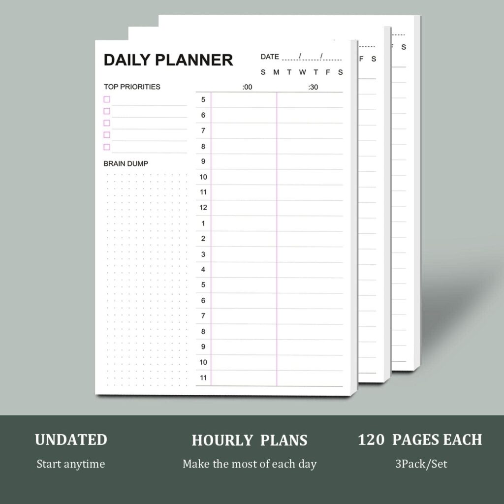 Tiankool To Do List Notepad - Daily To Do List With Priorities, Hourly Scheduler And Notes - Daily Planner Notepad For Work, Study, Appointments, 60 Tear Off Sheets Planning Pad, 7X10 Inch
