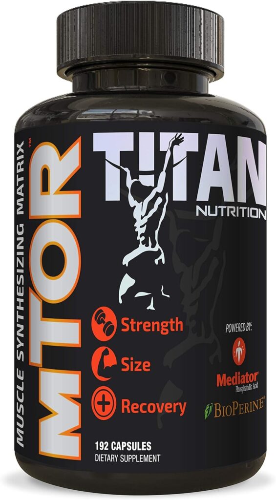 Titan Nutrition mTOR Muscle Synthesizing Matrix, 30 Servings - Increase Muscle Mass Strength - Supplement for Athletes Bodybuilders - Supports Natural Growth Faster Recovery for Men and Women