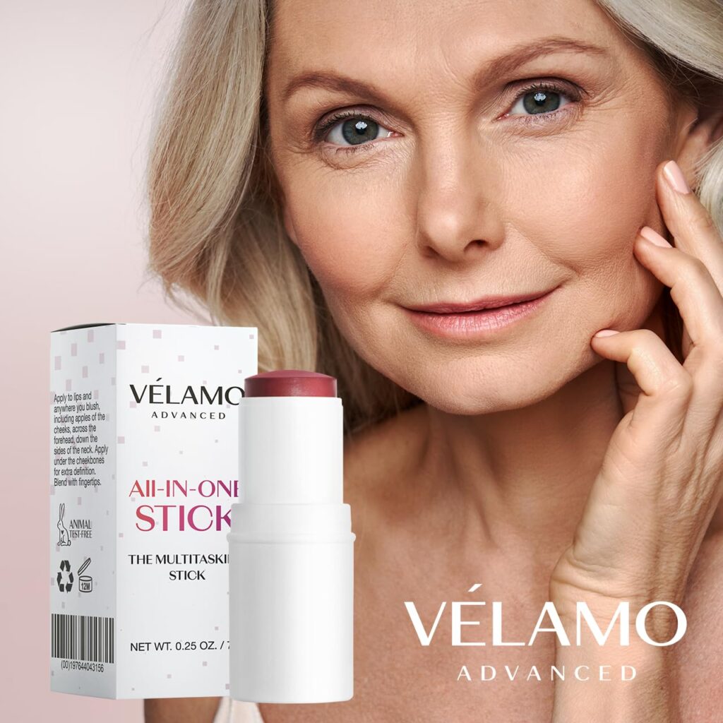 Velamo Advanced 3 Pack Makeup Sticks For Older Women  Mature Skin - Revitalize Your Makeup Routine, Age-Defying Beauty Essentials- Multitasking Stick, Shimmery Stick  Moisturizer