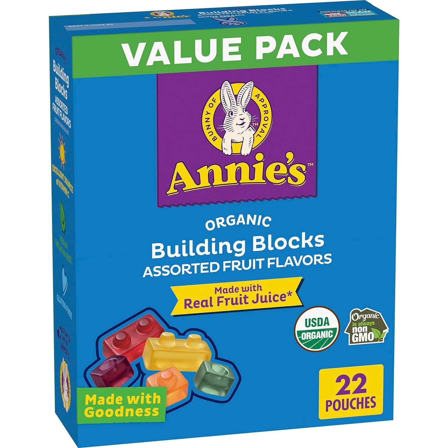 Annies Organic Bunny Fruit Flavored Snacks, Summer Strawberry, Gluten Free, 10 Pouches, 7 Oz.
