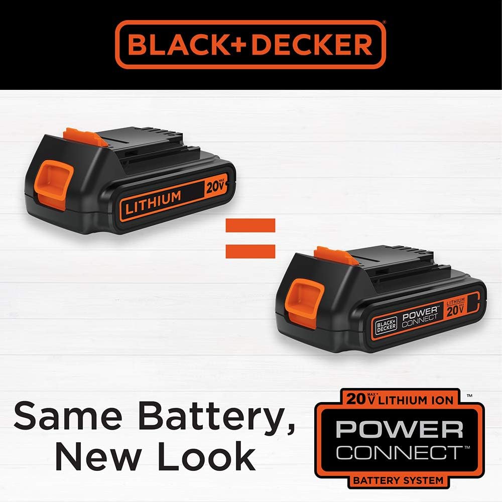 Black+Decker 20V Max* Powerconnect Cordless Drill Kit + 100 Pc. Kit (Bdc120Va100), Orange