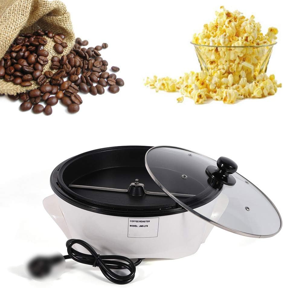 Commercial Coffee Bean Roaster 110V 1200W Electric Coffee Bean Roasting Machine For Coffee Bean, Nut, Peanut, Cashew, Household Coffee Bean Baker Roaster Adjustable Temperature From 100°C To 240°C