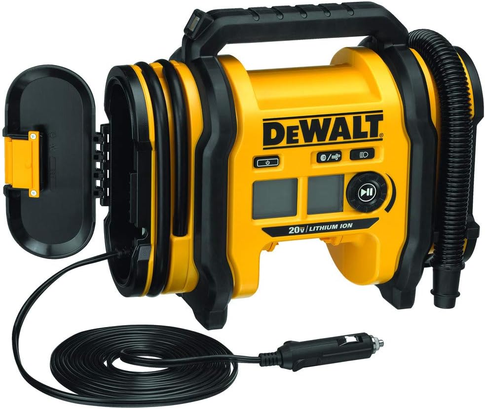 Dewalt 20V Max Tire Inflator, Compact And Portable, Automatic Shut Off, Led Light, Bare Tool Only (Dcc020Ib)