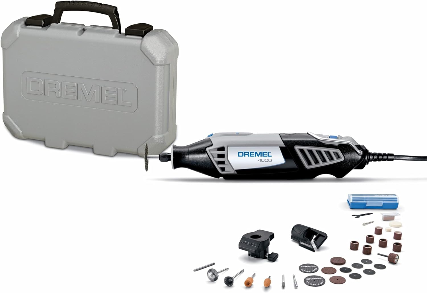 Dremel 4000-2/30 Variable Speed Rotary Tool Kit - Engraver, Polisher, And Sander- Perfect For Cutting, Detail Sanding, Engraving, Wood Carving, And Polishing- 2 Attachments  30 Accessories