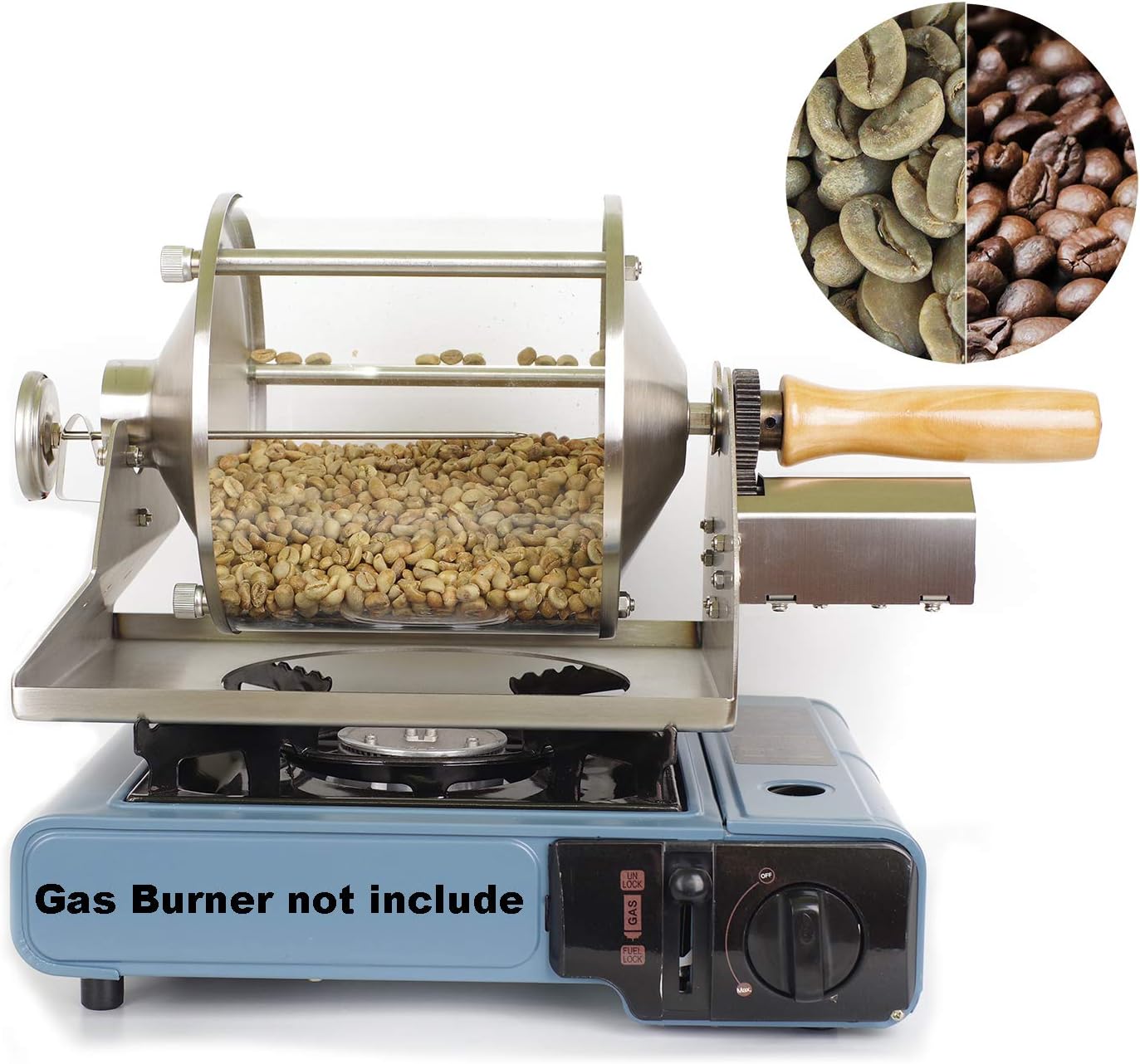 Dyvee Coffee Roaster Gas Burner Coffee Roasting Machine Coffee Beans Maker Peanut Roaster For Home Use