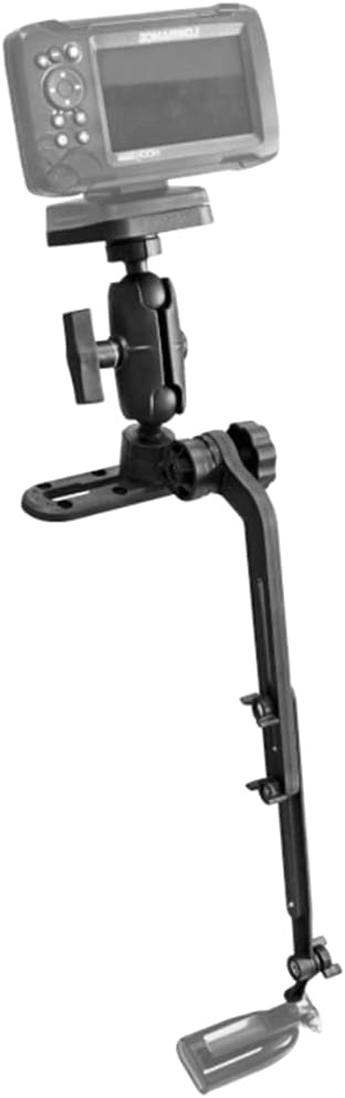 Kayak/SUP Transducer Mounting Arm with Marine Electronics Fish Finder Base Adapter Ball Mount, Compatible with Scotty, Lowrance, Garmin Fish Finder