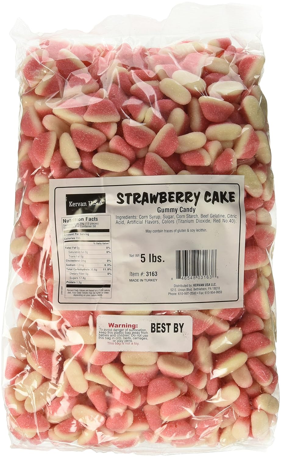 Kervan Candy Strawberry Cake Bulk Gummy Candy - 5 Pound Bag - Fruity  Sweet Gift Snacks For Kids - Party Size