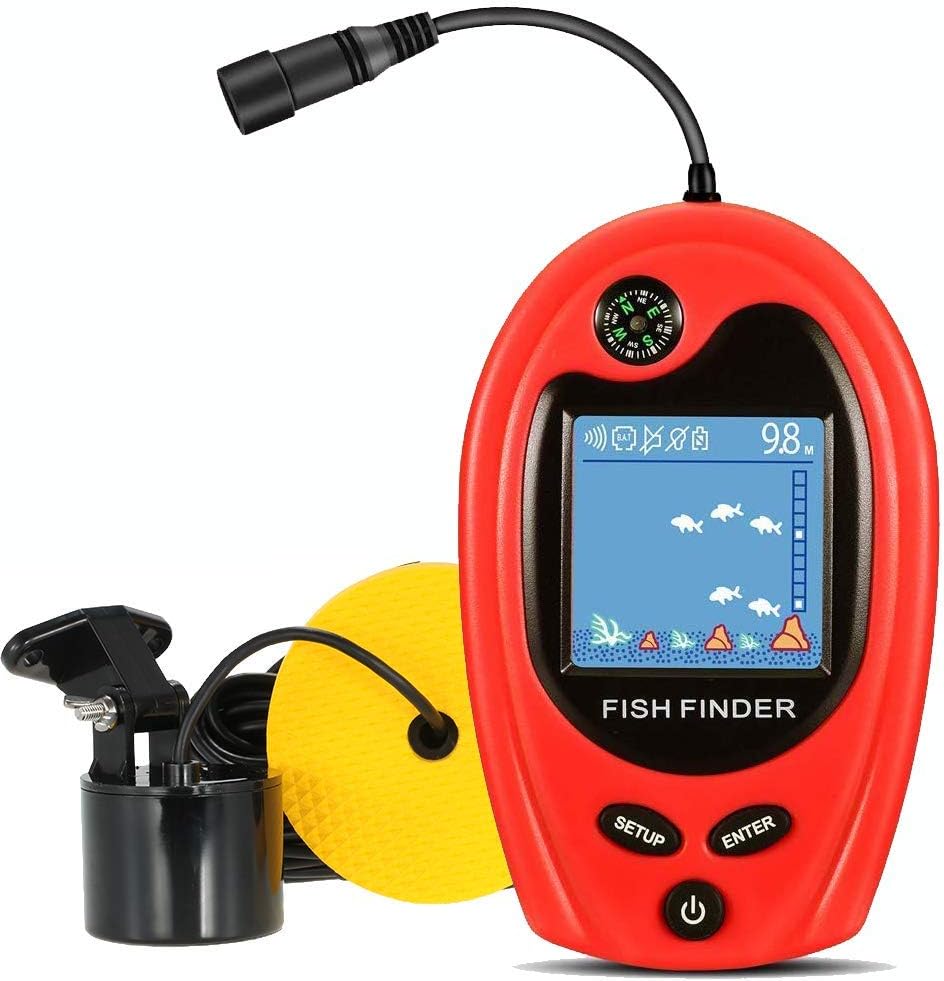 Lucky Sonar Portable Fish Finder Transducer Wired Water Depth Finders Boat Kayak Fish Finder Review
