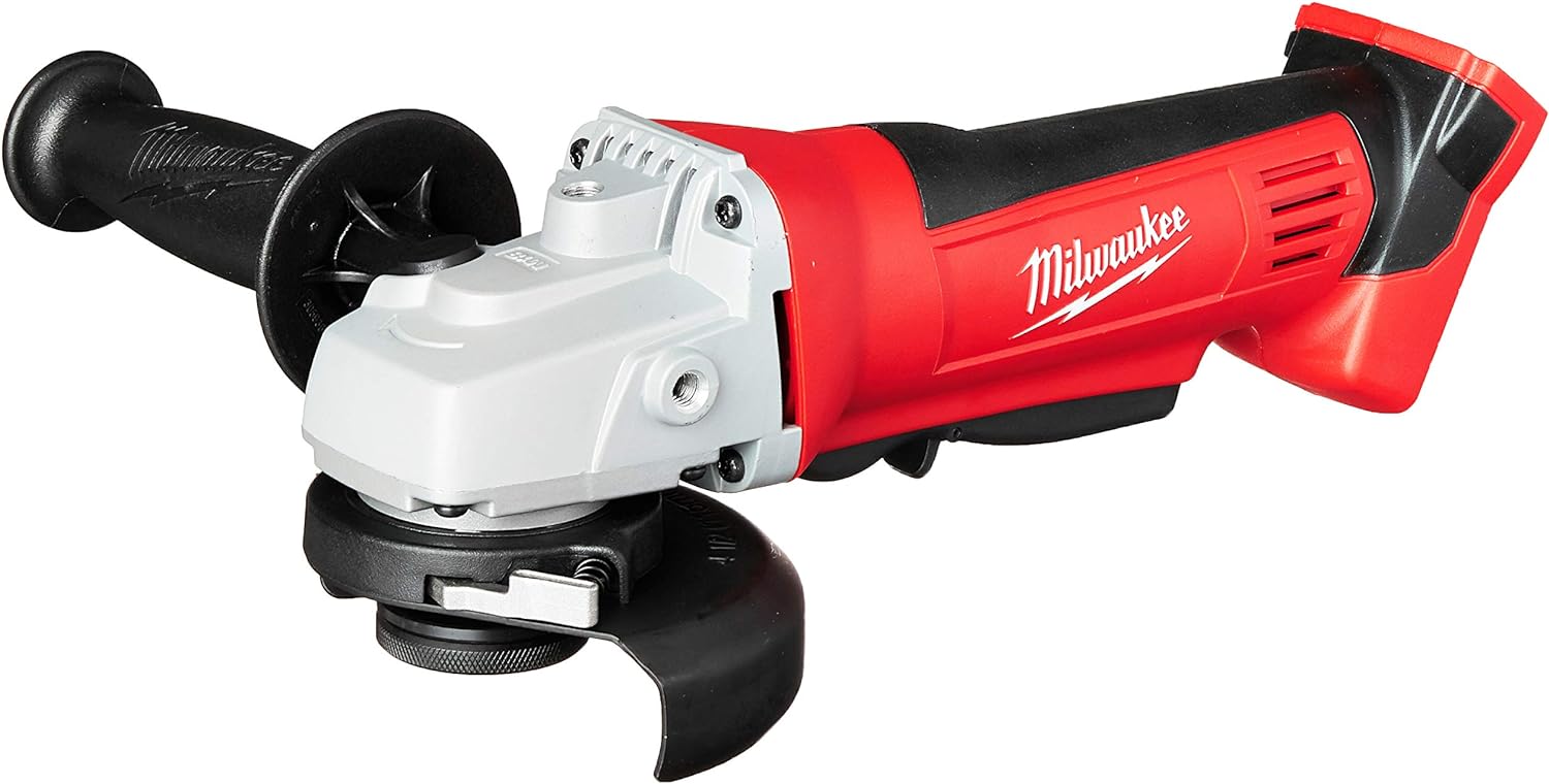 Milwaukee 2680-20 M18 18V Lithium Ion 4 1/2 Inch Cordless Grinder With Burst Resistant Guard And Paddle Switch Design