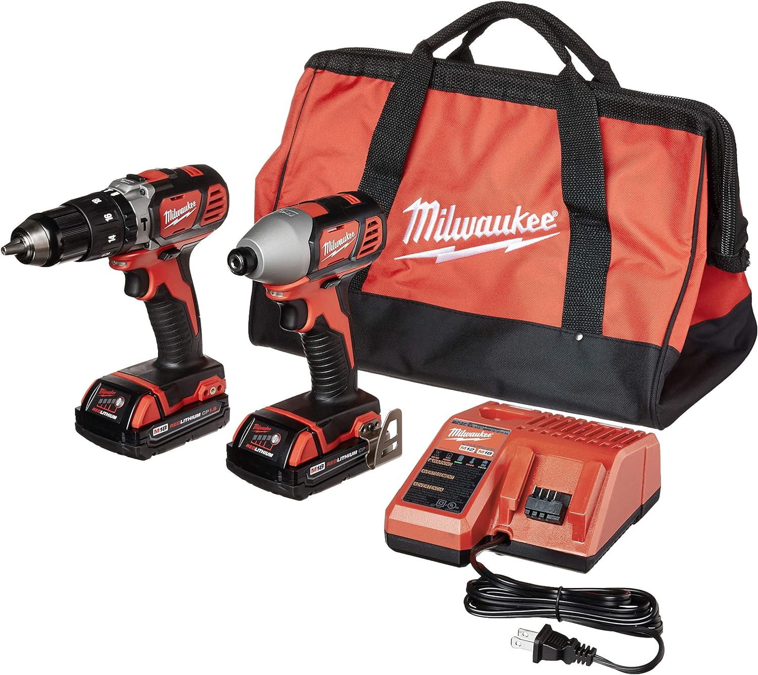 Milwaukee 2697-22Ct M18 18-Volt Lithium-Ion Cordless Hammer Drill/Impact Driver Combo Kit