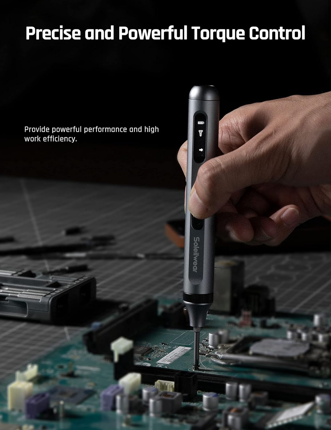 Mini Electric Screwdriver, 52 In 1 Electric Screwdriver Kit With 48 Magnetic Bits, Soleilwear Precision Screwdriver Cordless Repair Tool For Phone Camera Laptop Watch