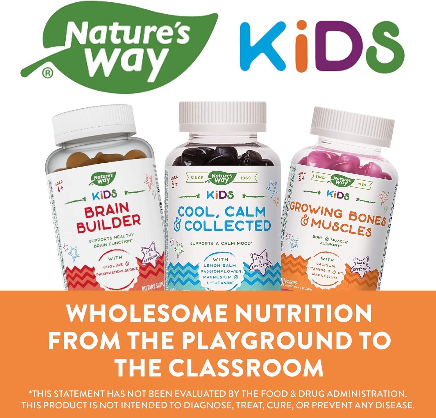 Natures Way Kids Growing Bones  Muscles With Calcium  Vitamin D, Ages 2 And Over, Wildberry Flavored, 60 Gummies