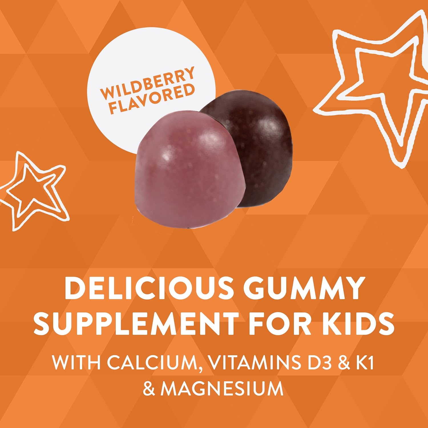 Natures Way Kids Growing Bones  Muscles With Calcium  Vitamin D, Ages 2 And Over, Wildberry Flavored, 60 Gummies