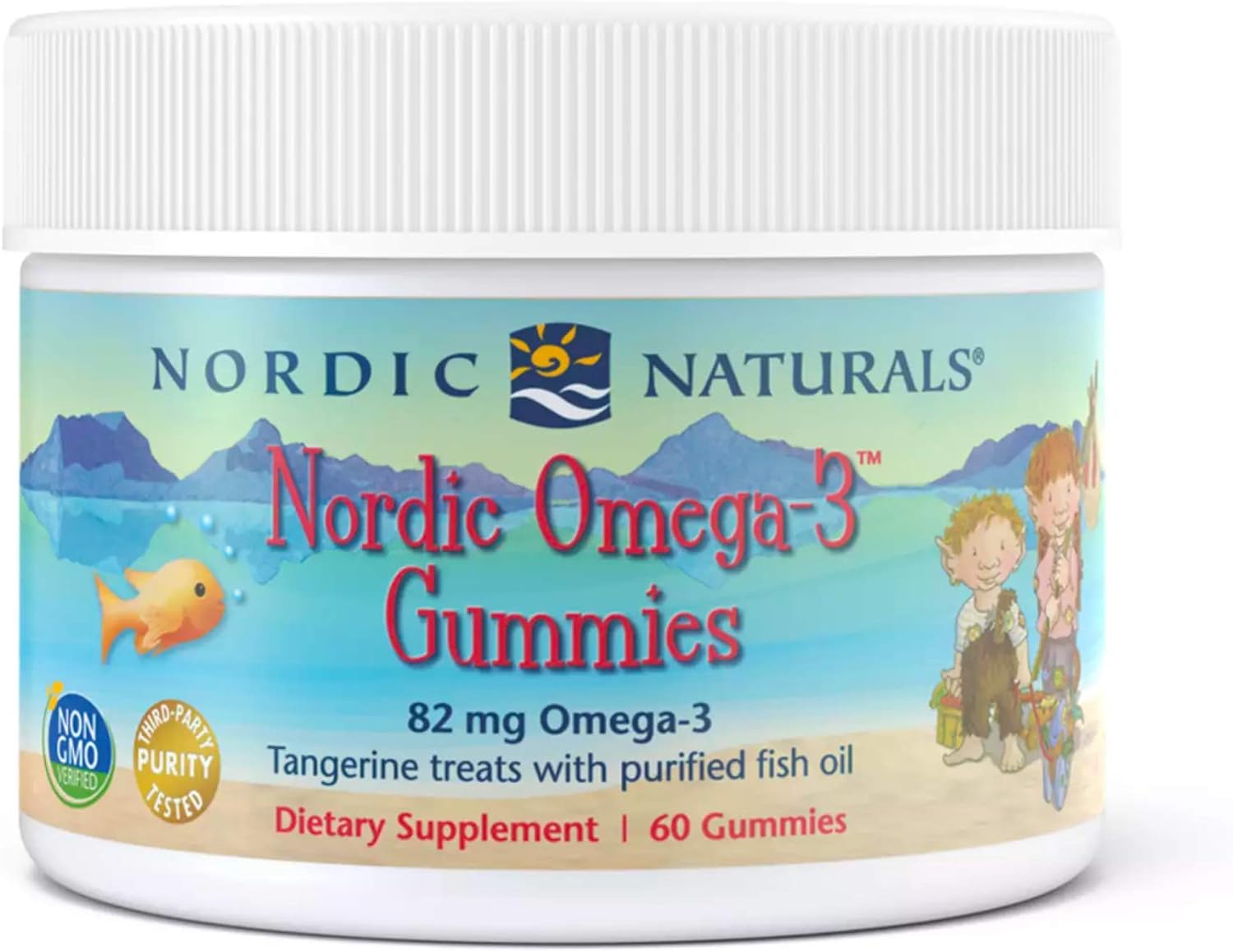 Nordic Naturals Nordic Omega-3 Gummies, Tangerine - 120 Gummies - 82 Mg Total Omega-3S With Epa  Dha - Non-Gmo - 60 Servings
