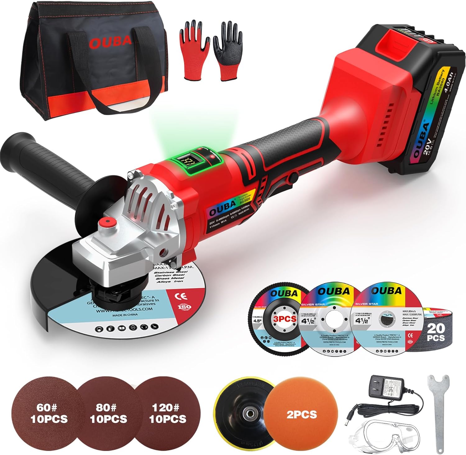 Ouba Cordless Angle Grinder Tool Set Review