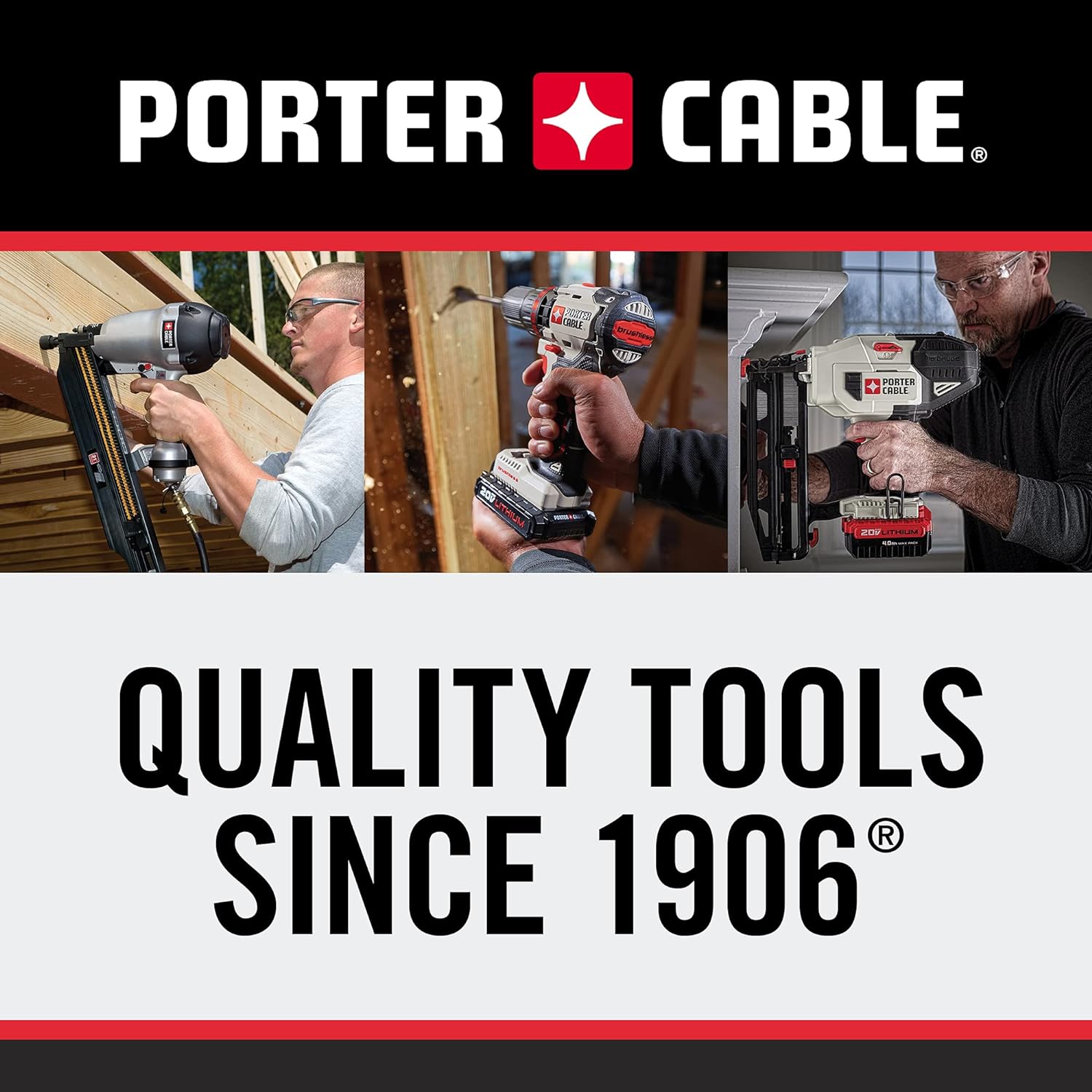 Porter-Cable 20V Max* Cordless Drill Combo Kit, 6-Tool (Pcck617L6)