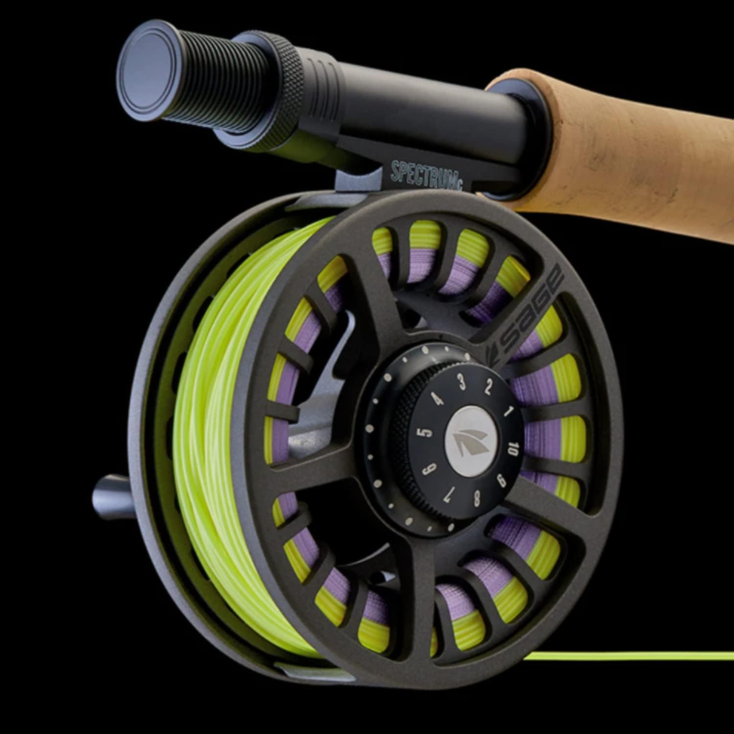 Sage Spectrum C Fly Fishing Reel, Multipurpose Fly Reel For Freshwater And Saltwater, Scs Drag System, Black, 5/6
