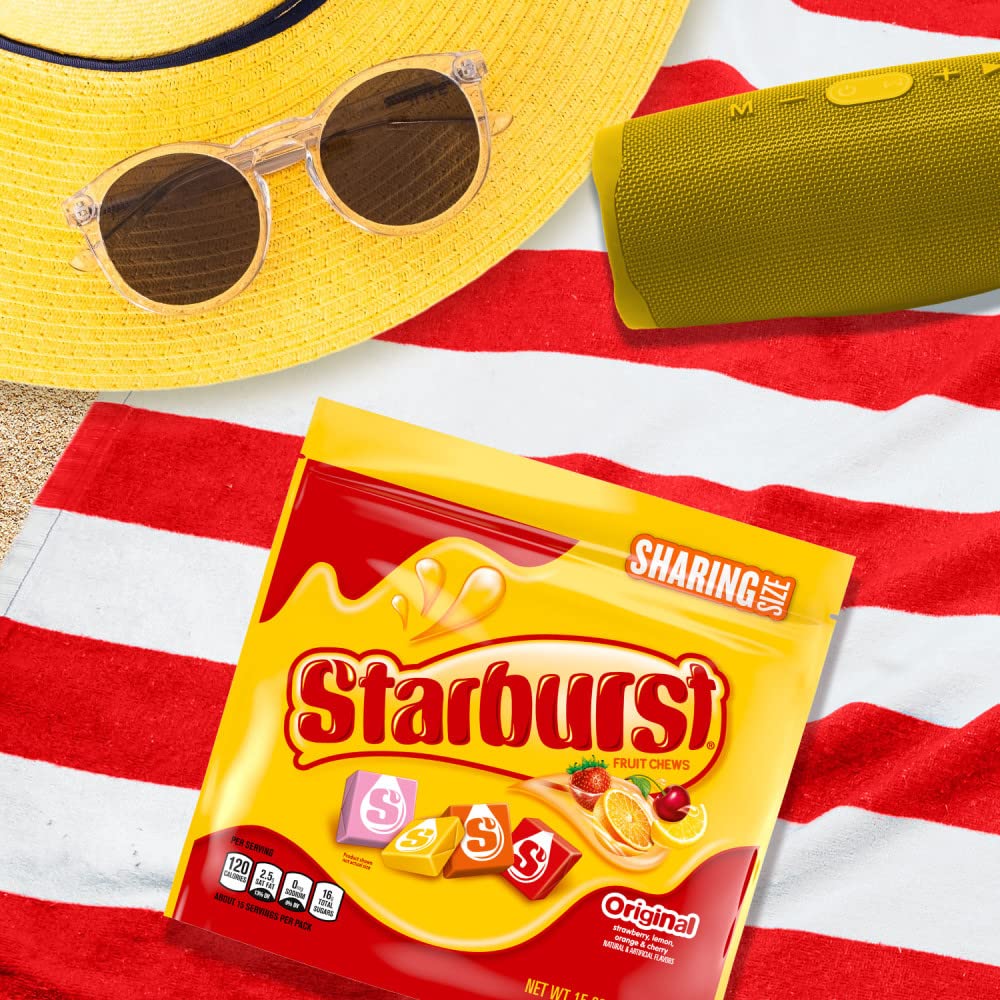 Starburst Favereds Valentines Day Fruit Chews Chewy Candy, Sharing Size, 15.6 Oz Bag