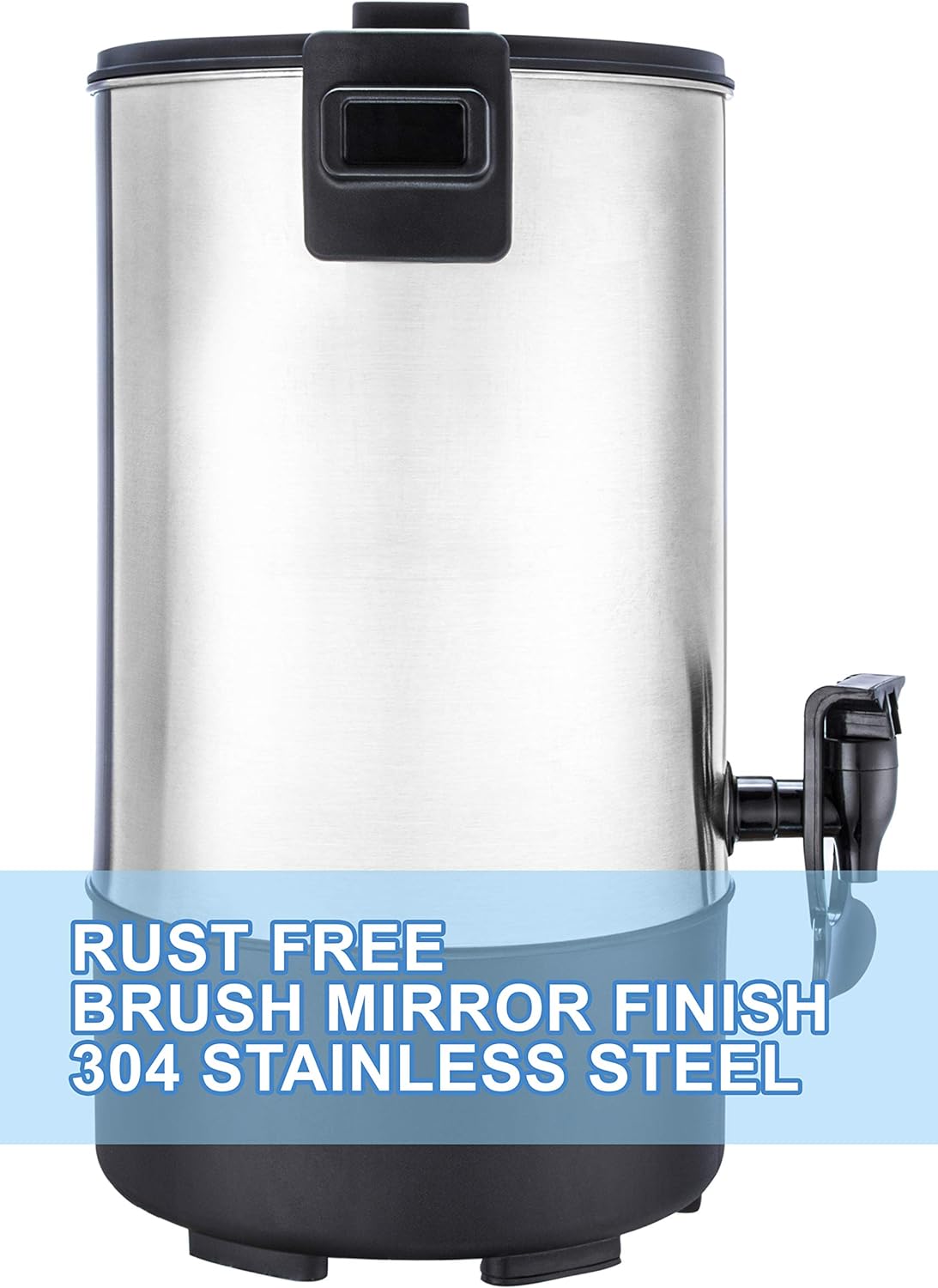 Sybo 2024 Upgrade Sr-Cp-100B Commercial Grade Stainless Steel Percolate Coffee Maker Hot Water Urn For Catering, 100-Cup 16 L, Metallic