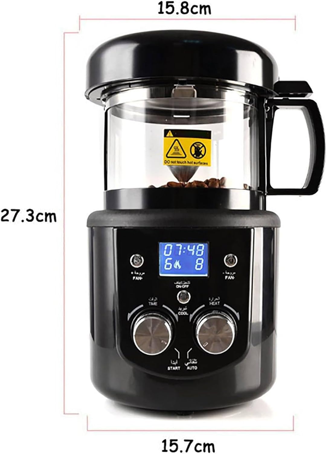 Yemeli Electric Coffee Bean Roaster,Household Roasters,Automatic Hot Coffee Bean Roasting Machine,Commercial Coffee Roaster Machine,Sesame,Black Beans,Soybeans,Peanuts,Nuts