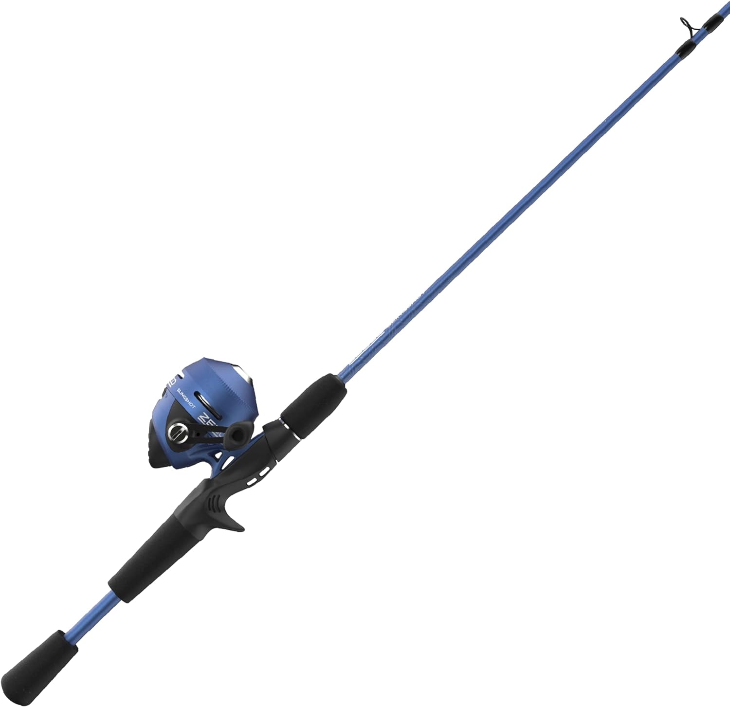 Zebco Slingshot Spincast Reel and Fishing Rod Combo, 5-Foot 6-Inch 2-Piece Fishing Pole, Size 30 Reel, Right-Hand Retrieve, Pre-Spooled with 10-Pound Zebco Line